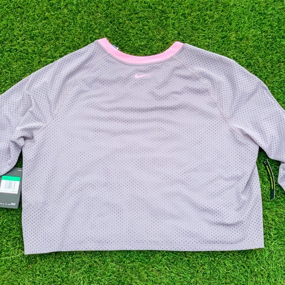 womens pink nike running top